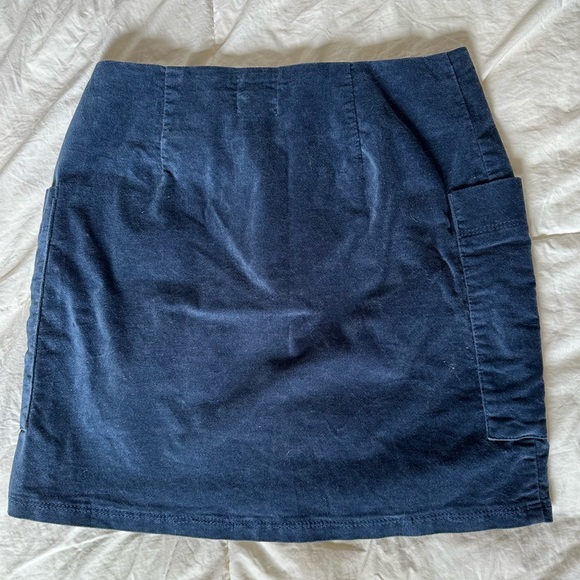 BDG Urban Outfitters Navy Button Up Skirt - Picture 2 of 7